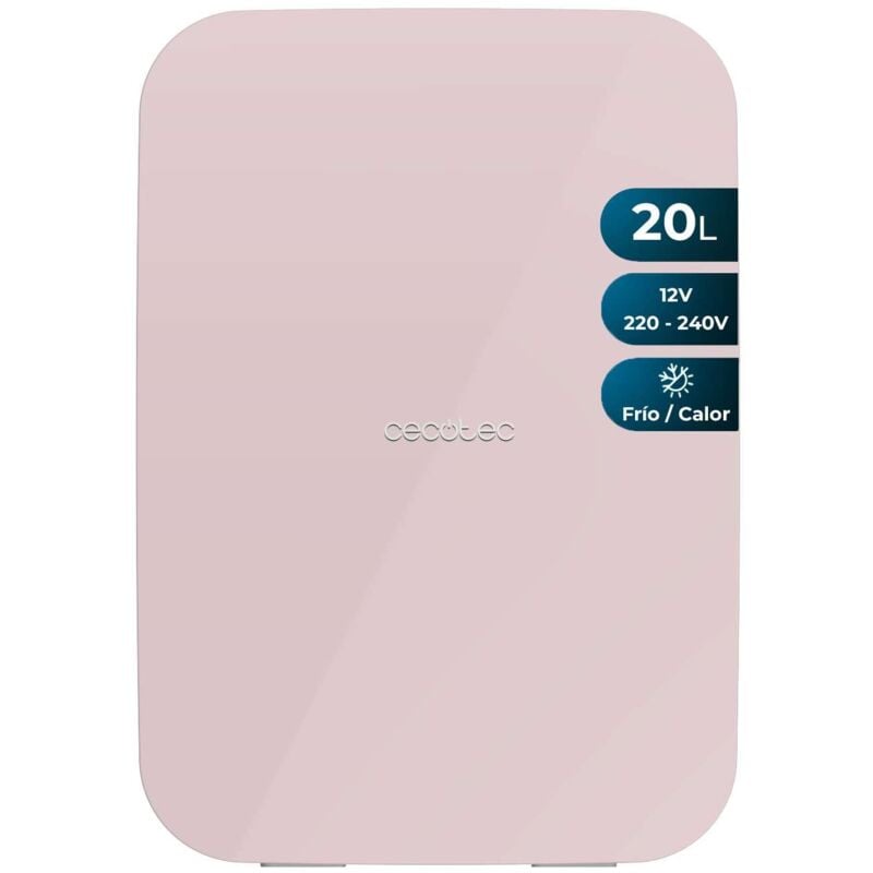 foto del prodotto cecotec piccolo frigorifero mini frigorifero de 20l bolero minicooling 20l bahamas pink. 12v 220v, compatibilecon auto e caravan, da 7 a 65 c,
