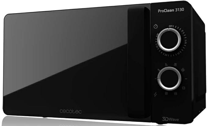 foto del prodotto cecotec proclean 3130 forno microonde 20 litri 700w full crystal nero