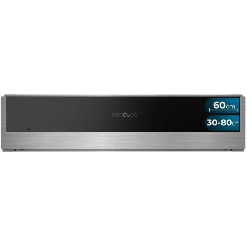 foto del prodotto cecotec scaldapiatti integrato de 60cm bolero hexa wd edge 470w potenza massima, temperatura regolabile 30 80 gradi, controllo meccanico, tappetino