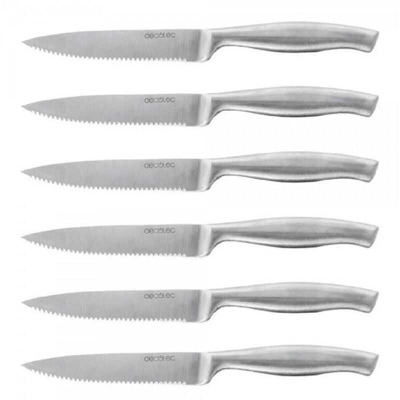 foto del prodotto cecotec setde 6 coltelli professionali de carne con sega e lama de 2 mm de spessore.