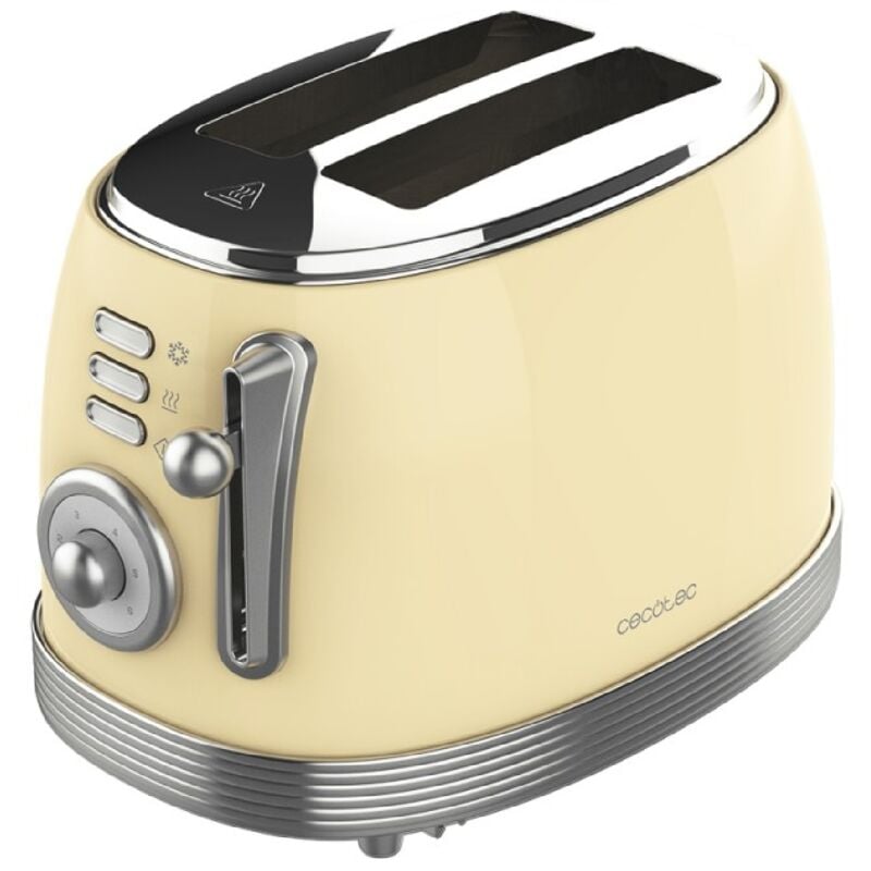 foto del prodotto cecotec tostapane verticale toast taste 800 vintage light yellow