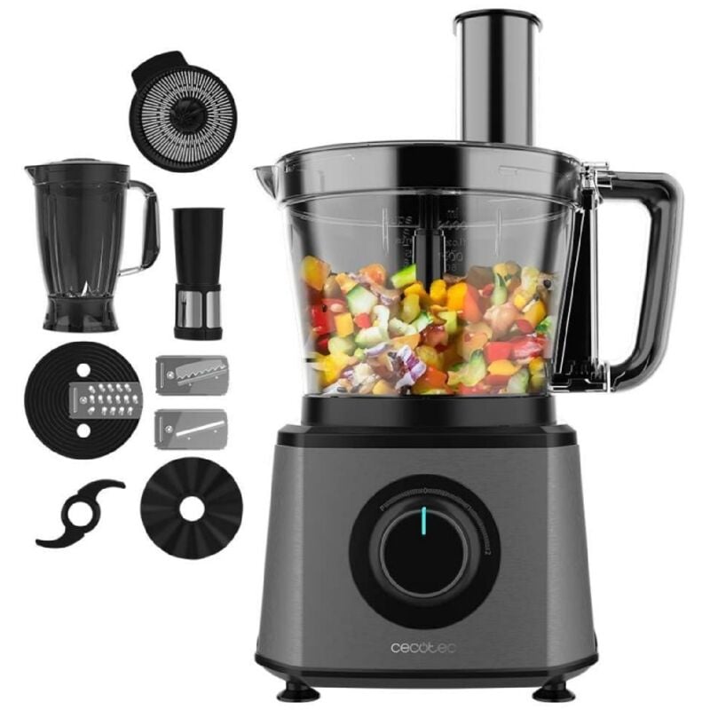 foto del prodotto cecotec - tritatutto con potenza massima di 2000 w, struttura in acciaio inossidabile, 2 velocità e pulse. ciotola da 3,5 l inclusa. accessori 3