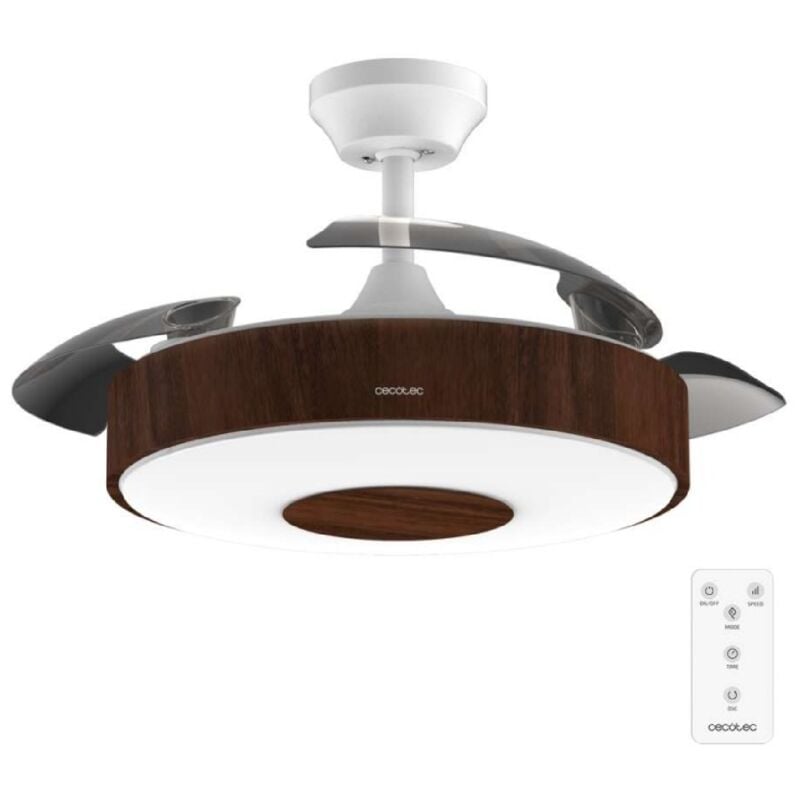 foto del prodotto cecotec ventilatore da soffitto con luce energysilence aero 4200 invisible darkwood