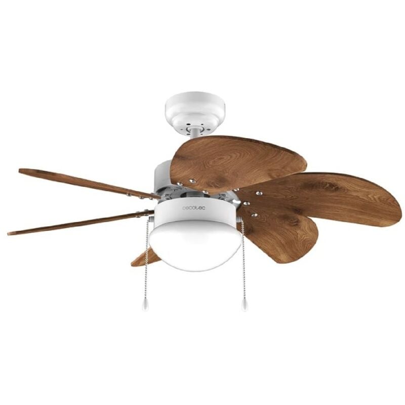 foto del prodotto cecotec ventilatore da soffitto de con energysilence aero 365 white wood light de 50 w e 36 con lampada, 3 velocit , 6 pale reversibili, modalit 