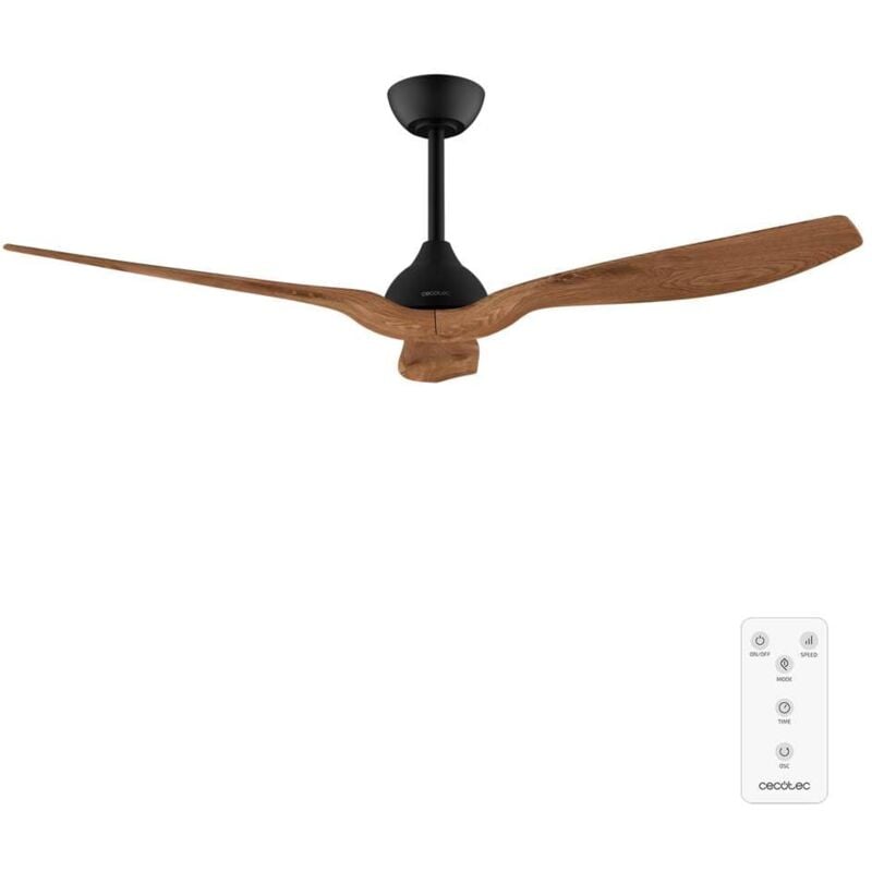 foto del prodotto cecotec ventilatore da soffitto de energysilence aero 5200 blackwood, motore dc 36w, diametro 132 cm, controllo, timer, estate e inverno, rotazione