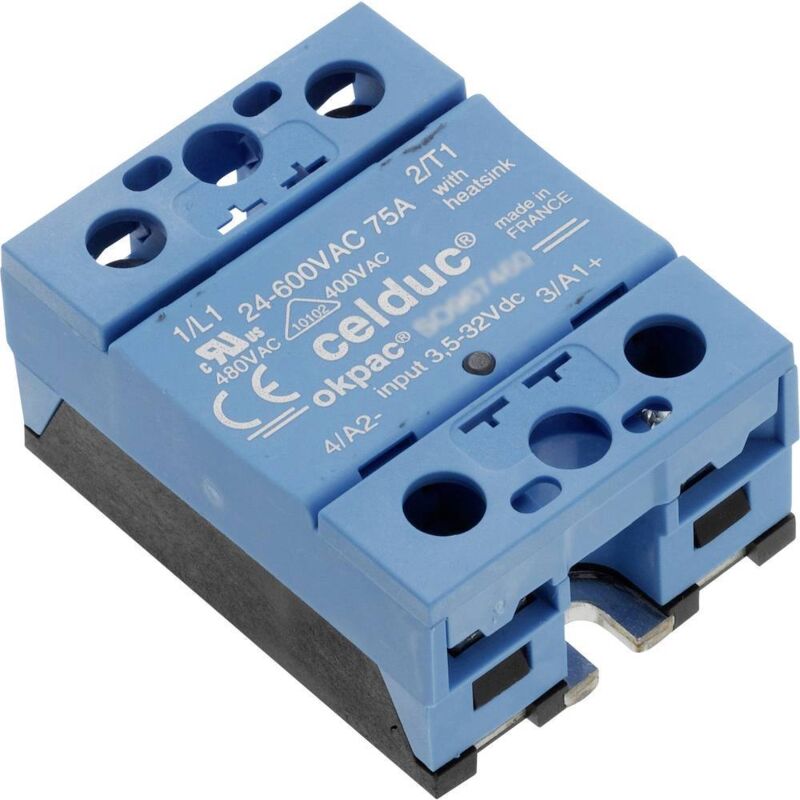 foto del prodotto celduc rel a semiconduttore so842974 25 a tens.comm.max 275 v ac, 275 v dc commutazione zero crossing 1 pz.