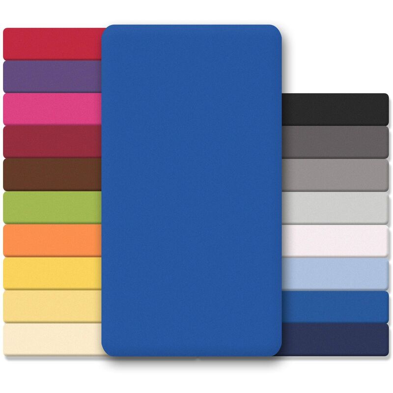 foto del prodotto celinatex lucina lenzuolo elasticizzato cotone 140x200 160x200 cm blu royal