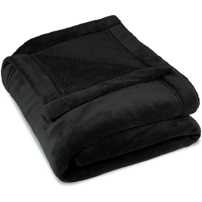 foto del prodotto celinatex montreal coperta soffice microfibra coperta pile coral 150 x 200 cm nero