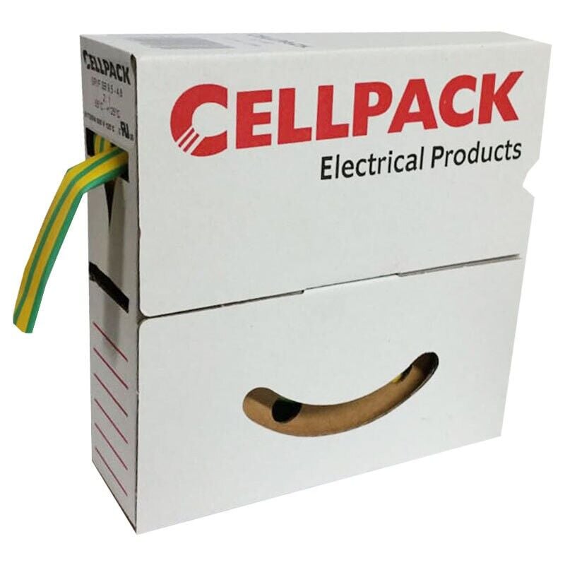 foto del prodotto cellpack guaina termorestringente 6,4 3,2 giallo verde 10 metri 127058