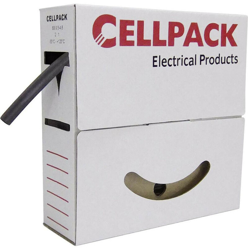 foto del prodotto cellpack guaina termorestringente in dispenser nera 2,4 1,2 127034