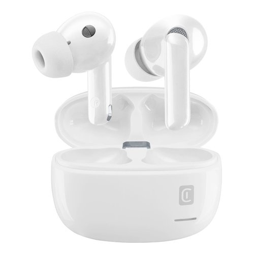 foto del prodotto cellularline eclipse auricolari wireless con custodia di ricarica e tecnologia anc ed enc