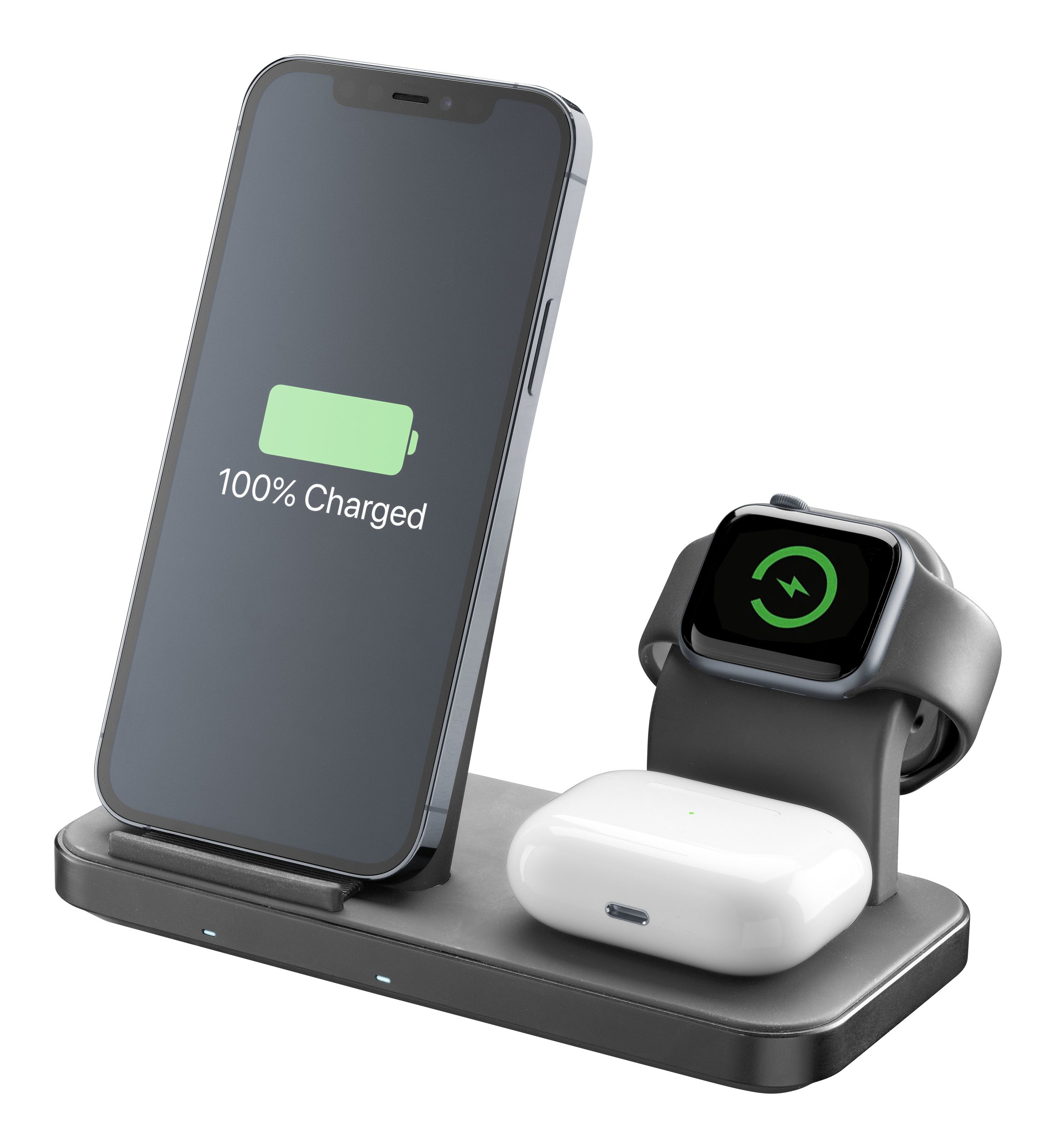 foto del prodotto cellularline trio wireless charger supporto di ricarica wireless 3in1 per dispositivi apple