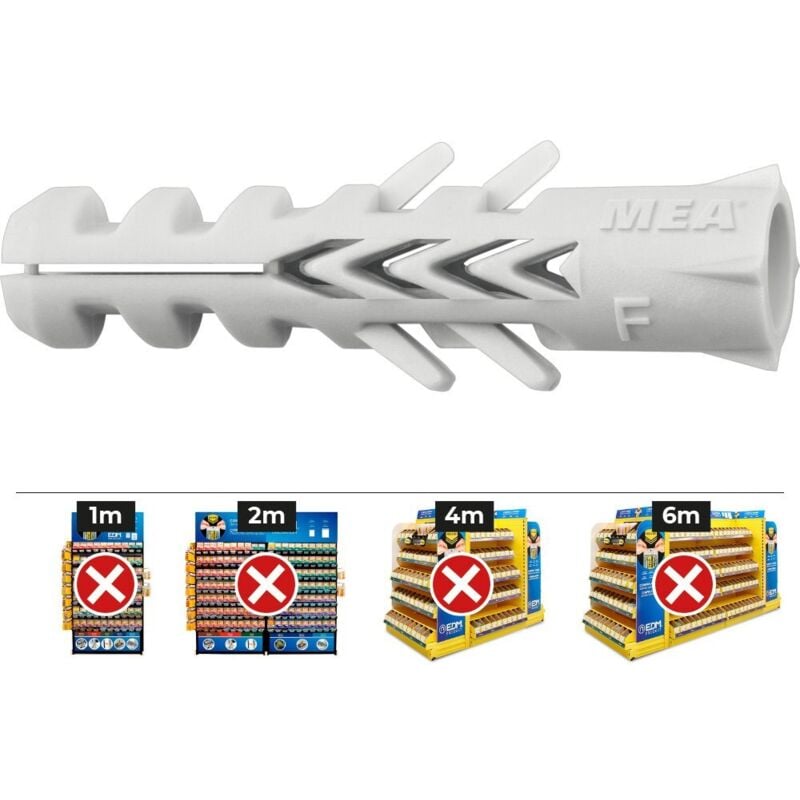 foto del prodotto celo - apolo mea 94nf - spina di nylon standard tipo nf diametro 4 mm, 200 unità