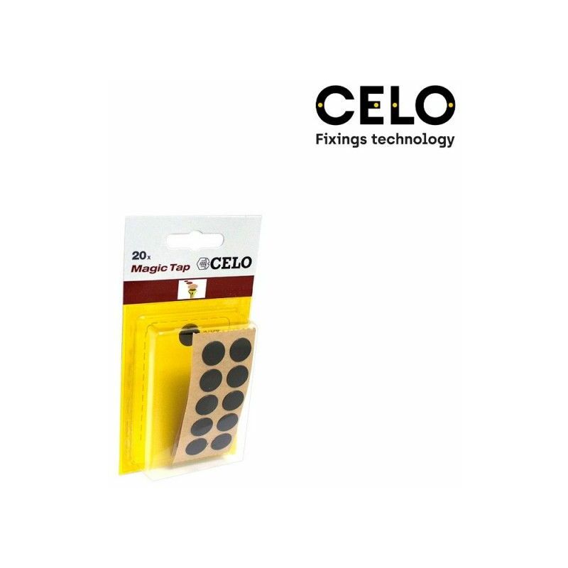 foto del prodotto celo scatola da 10 blister con 20 unit di cappucci adesivi 13mm colore nero