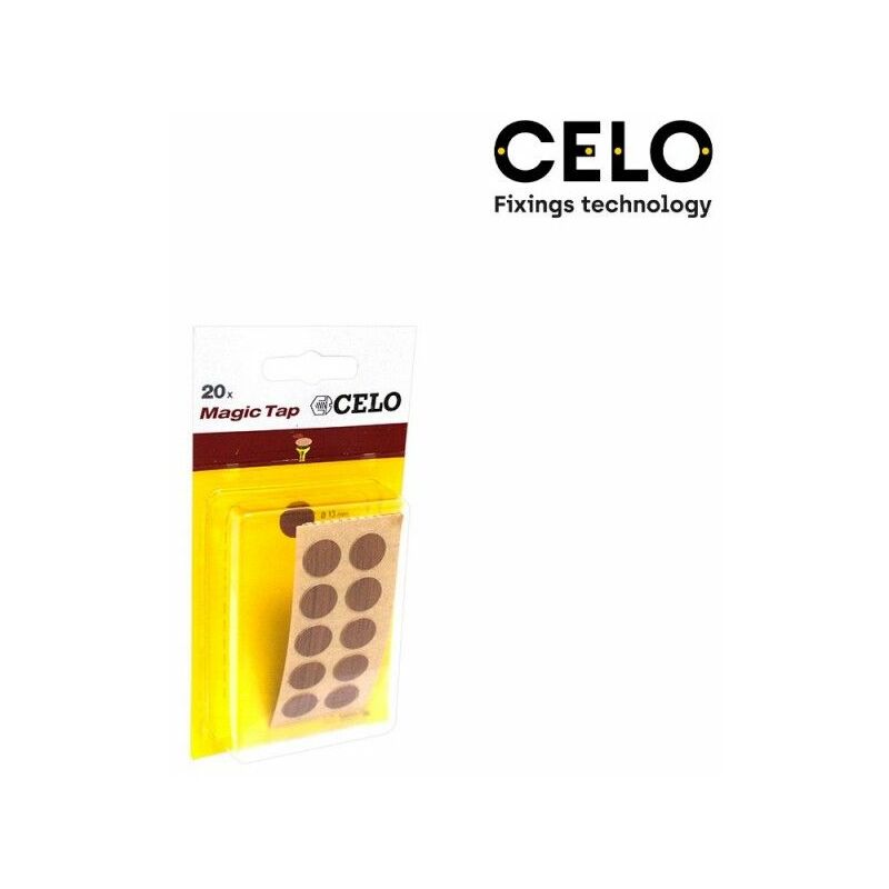 foto del prodotto celo scatola da 10 blister con 20 unit di cappucci adesivi 13mm colore noce
