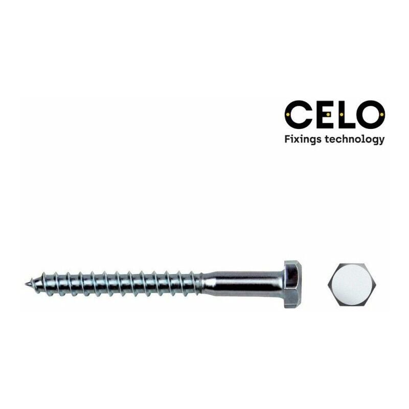foto del prodotto celo scatola da 50 viti esagonali din ref 571 6x70mm zincate