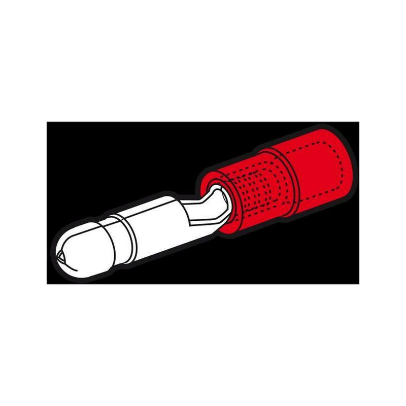 foto del prodotto cembre - connettore cilindrico maschio rosso diam. 4 mm rf-bm4