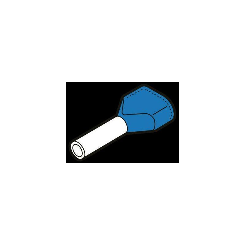 foto del prodotto cembre puntalini doppi blu costo al pezzo ordine minimo 100pz pkt2510