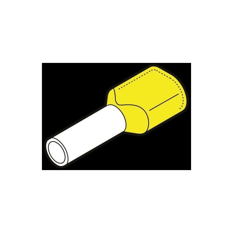 foto del prodotto cembre tubetti terminali preisolati puntalini 100 pz doppi giallo serie ordine min. 100 pz pkt614