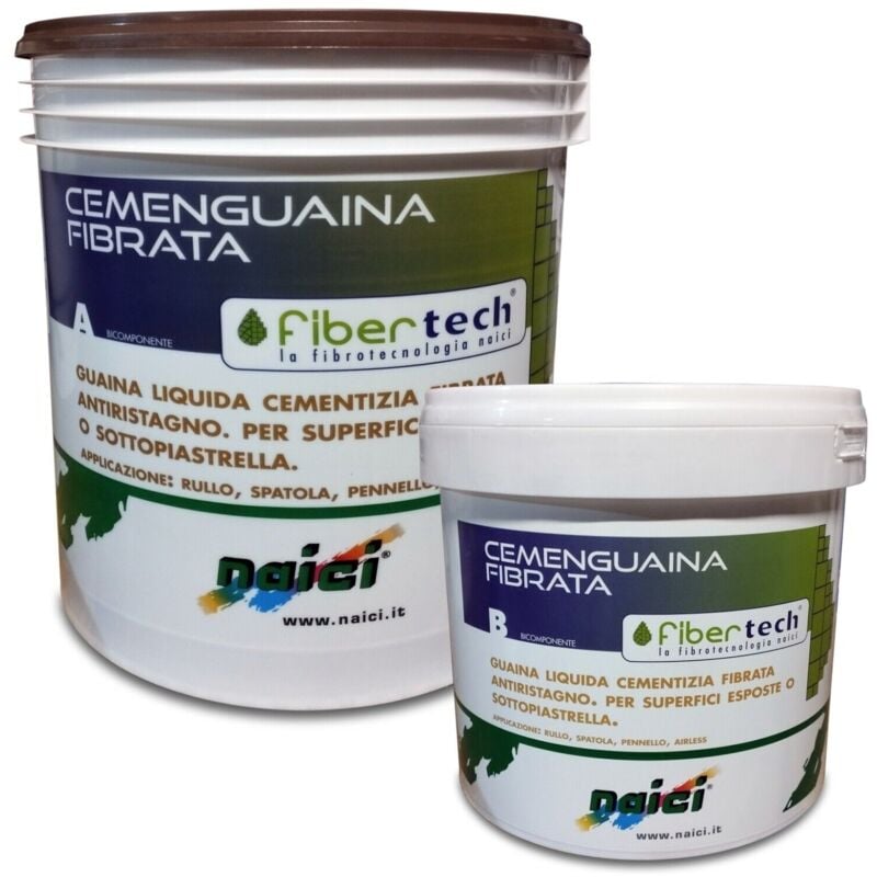 foto del prodotto cemenguaina fibrata liquida impermeabilizzante a b 20kg grigio scuro naici