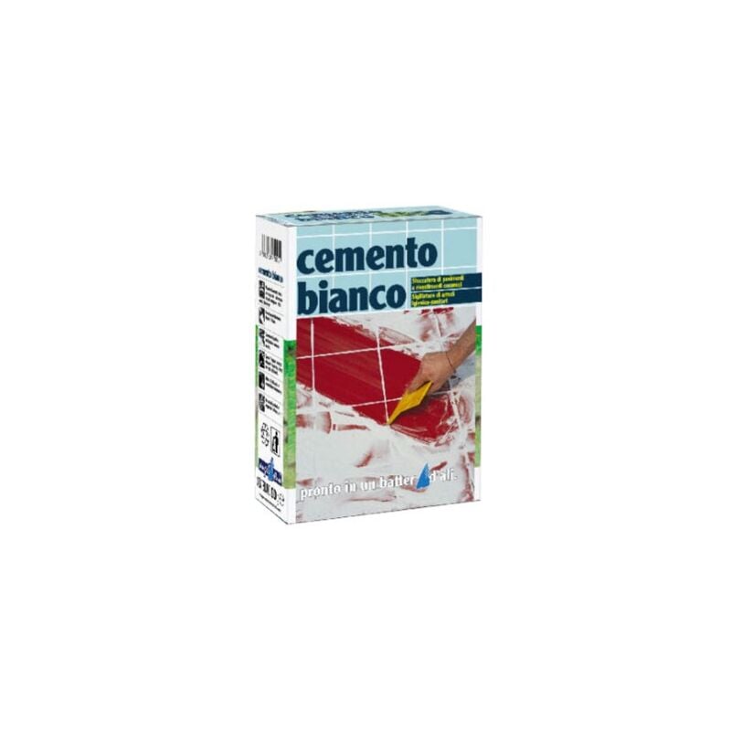 foto del prodotto cemento bianco kg 1 per sigillare pavimenti, rivestimenti ed arredi igienico sanitari 00608