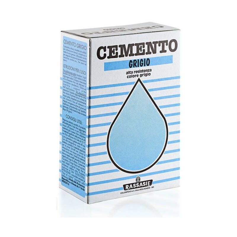 foto del prodotto cemento grigio in polvere per riparazioni e resistente all acqua 1 kg scatola