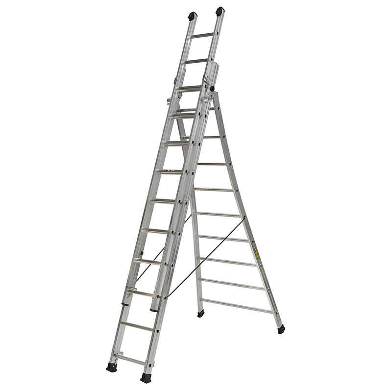 foto del prodotto centaure scala in alluminio trasformabile tre tronchi 3x12 pioli 363312