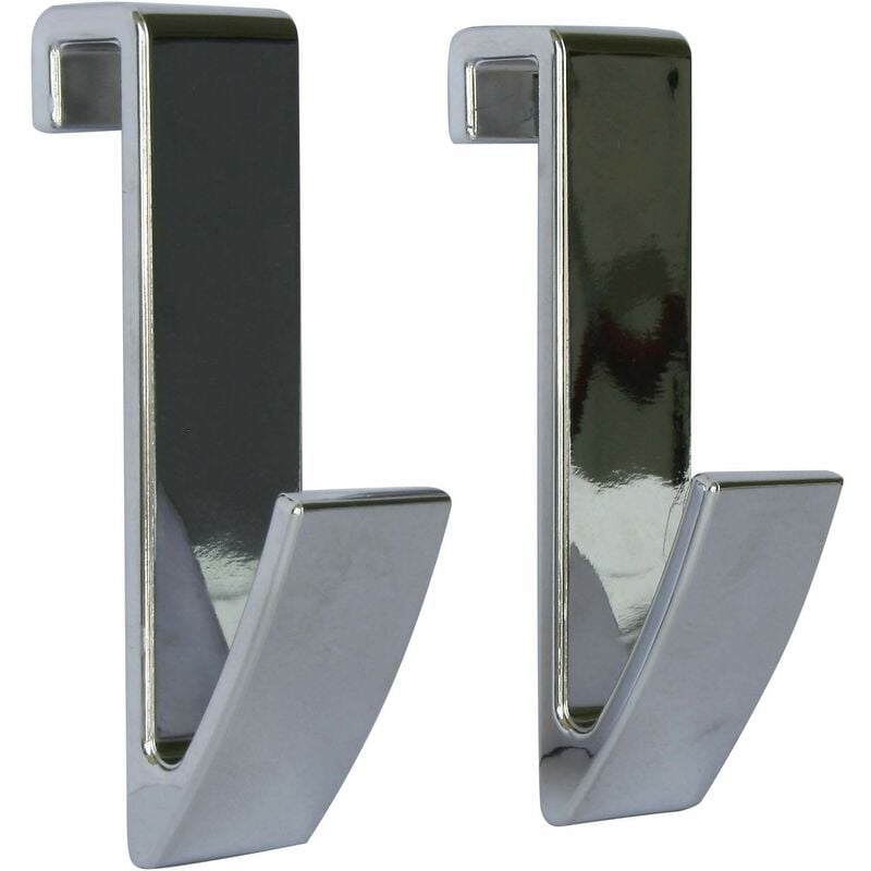 foto del prodotto centrale brico - somatherm for you - spc - set di 2 ganci cromati a asciugamano tubo piatto asciutto