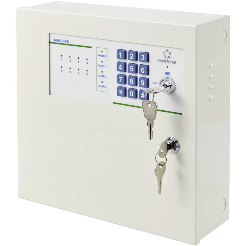 foto del prodotto centrale di allarme renkforce mac 608 mac 608 zone allarme 8 con fili