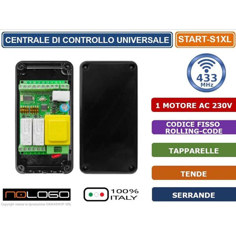 foto del prodotto centralina centrale di comando universale 230vac per tapparelle tende e serrande start s1xl