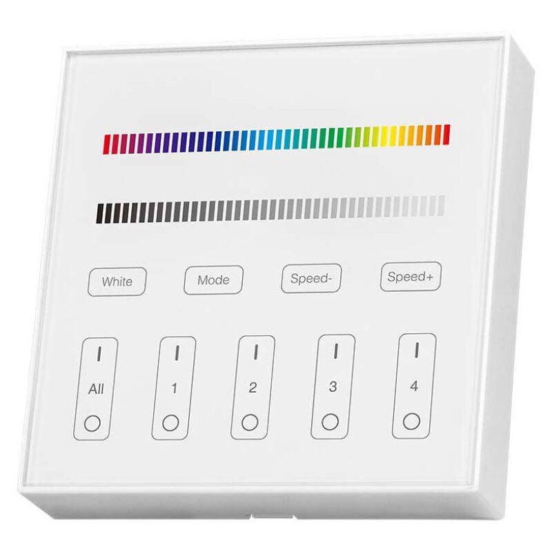 foto del prodotto centralina comando controller da muro wifi per strip led rgb+w 4 zone sku 2917 - v-tac