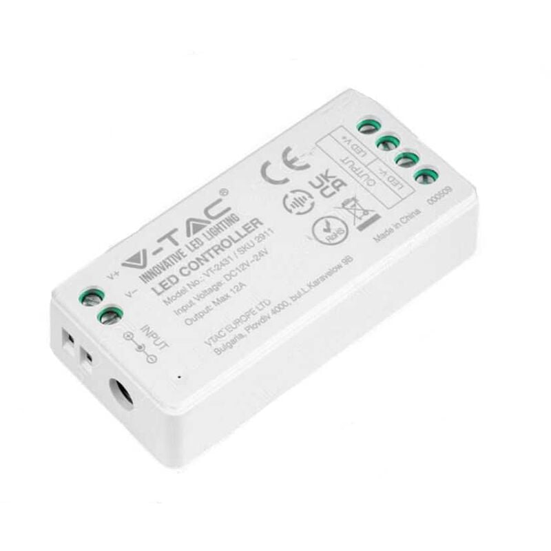 foto del prodotto centralina controller 12/24v wifi wireless mono colore sku 2911 - v-tac