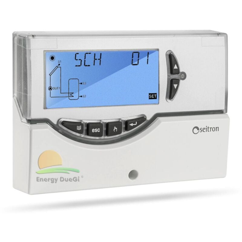 foto del prodotto centralina elettronica digitale elios midi completa di sonde per impianti solari termici