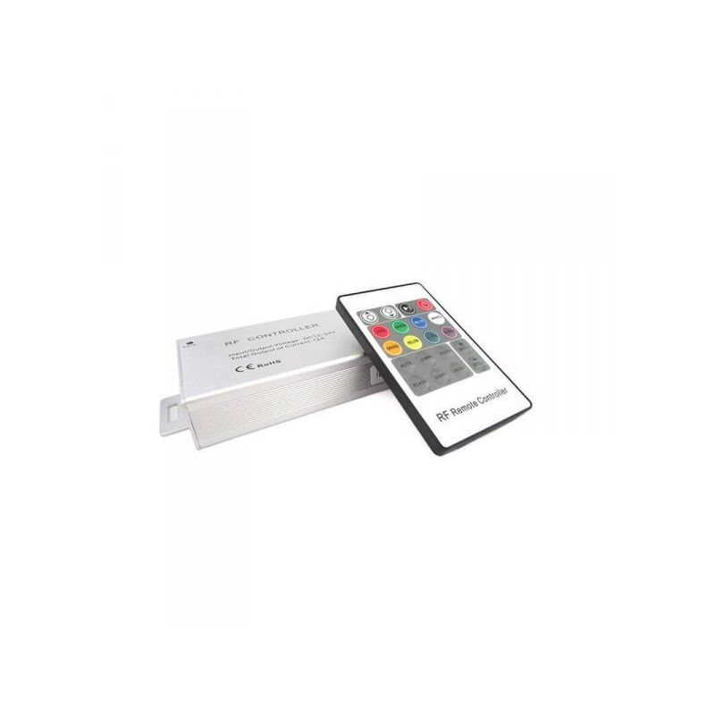 foto del prodotto centralina rgb controller telecomando rf remote wireless con 20 tasti per bobina led 12v 24v 12a