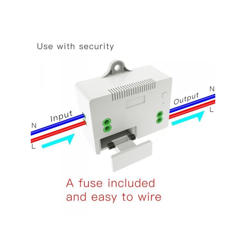 foto del prodotto centralina ricevitore wireless 220v 10a installazione interruttore senza cavi frequenza 433 mhz