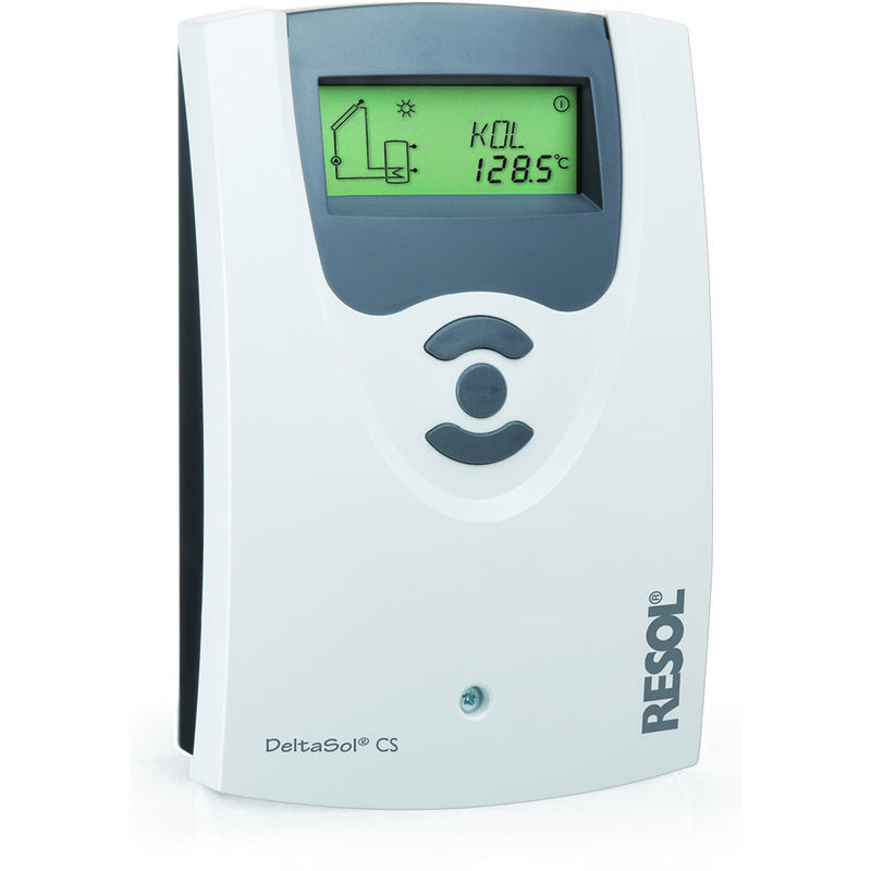 foto del prodotto centralina solare deltasol cs 2 con cavo adattatore pwm, completa di sonde