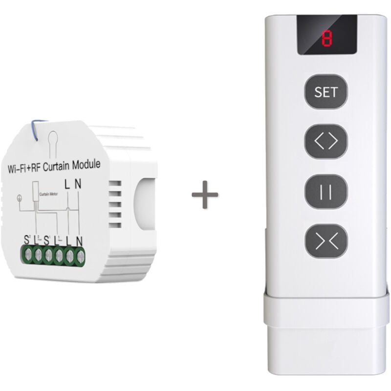 foto del prodotto centralina universale per tapparelle serrande tende a motore ego108 comandabile da app e telecomando wi fi radio centralina telecomando multi9pp