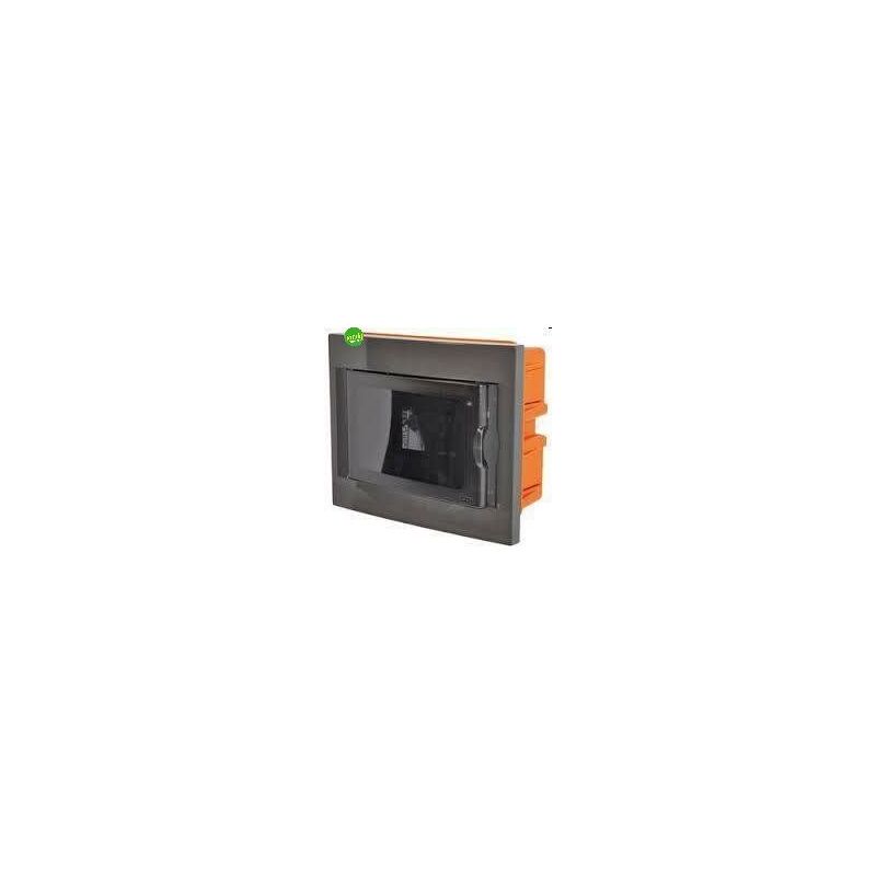foto del prodotto centralini da incasso elettrocanali 12 moduli nero con porta ip40