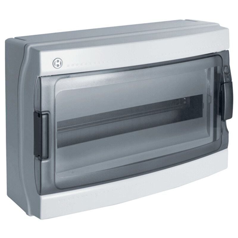 foto del prodotto centralino bocchiotti pablo 18 moduli con portella fumè ip65 b06524