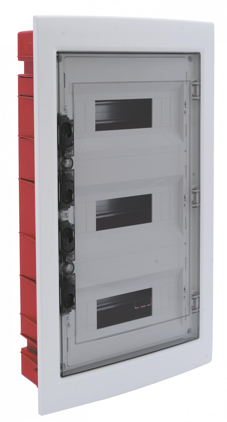 foto del prodotto centralino da incasso 36 moduli con portello fum e telaio estraibile, bianco, 460x500x80 mm, ideale per installazioni elettriche domestiche e professionali