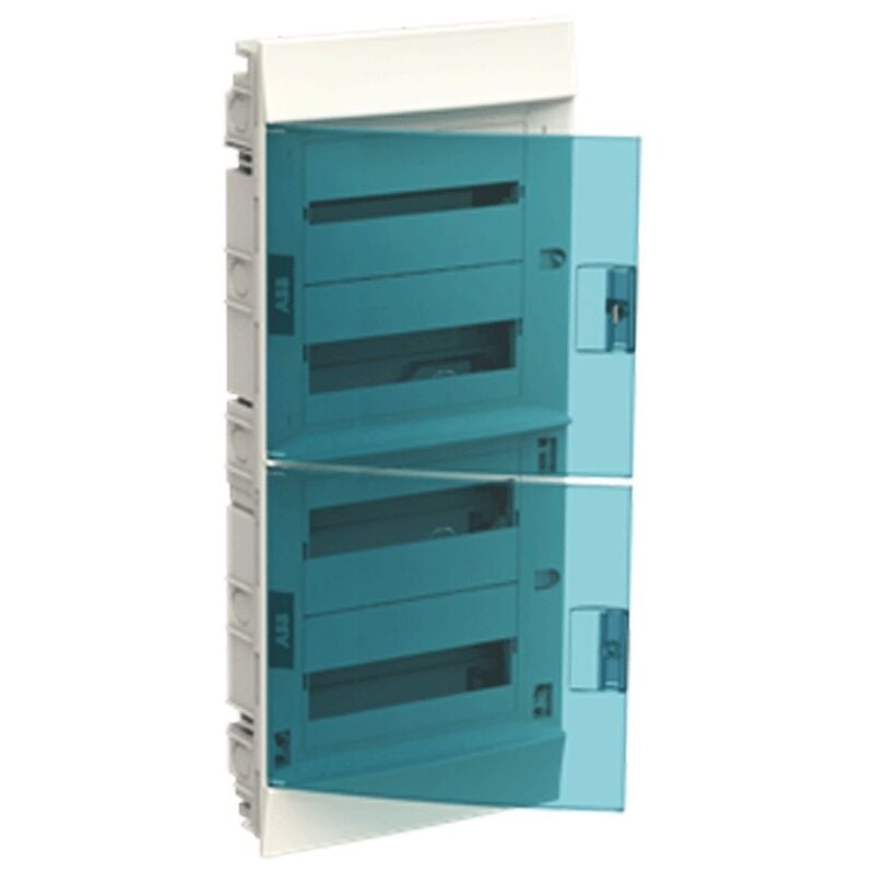 foto del prodotto centralino da incasso abb 48 moduli ip41 porta blue petrol bianco 4 file 41a12x42