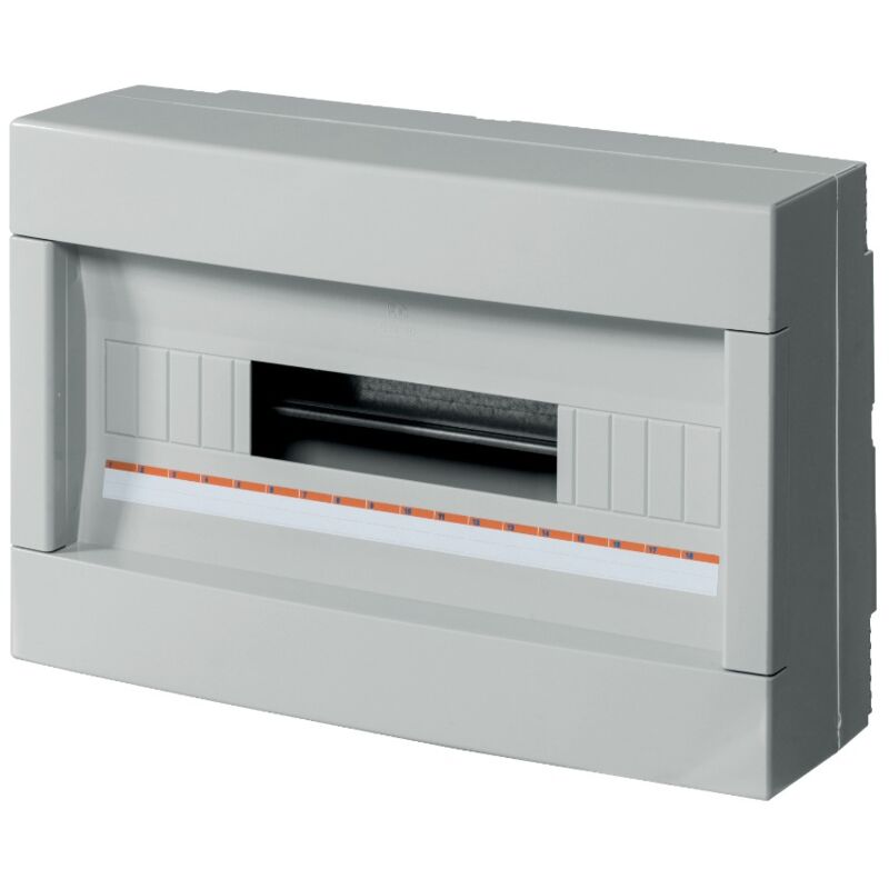 foto del prodotto centralino da parete, 18 moduli, con morsettiera 6x10mm, grigio, ip40 elettrocanali ec61018e