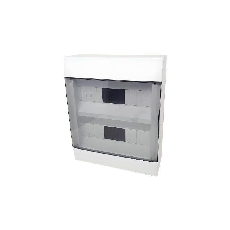 foto del prodotto centralino da parete 24 moduli bianco con portello fum 280x345x105mm ip40 faeg fg14424b