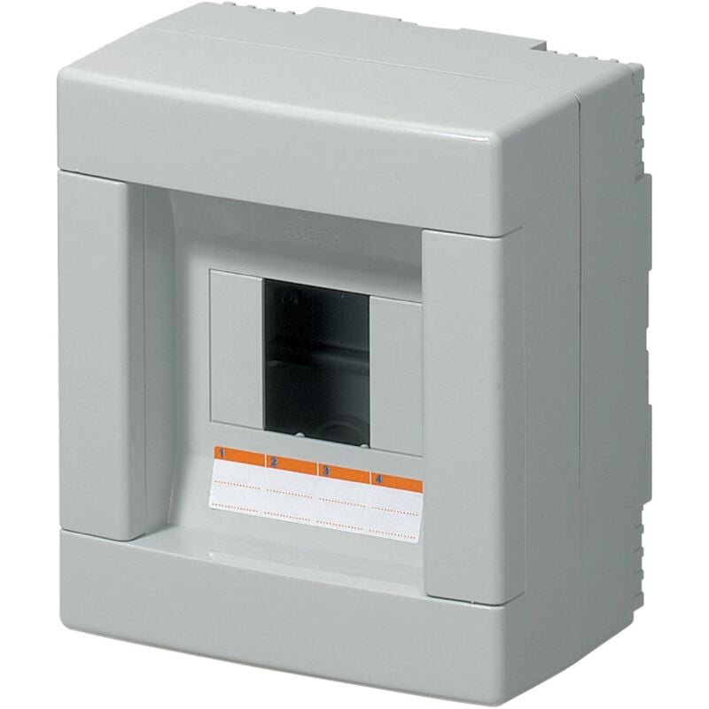 foto del prodotto centralino da parete 4 moduli ip40 senza portella tecnopolimero grigio antiurto uv elettrocanali ec61004