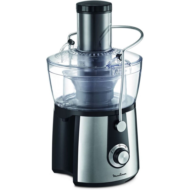 foto del prodotto centrifuga da 800 w in acciaio inox nera - ju550d10 moulinex