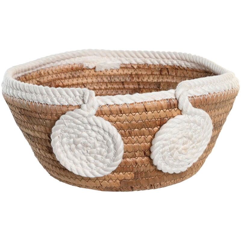 foto del prodotto centrotavola dkd home decor bianco naturale corda fibra naturale 29 x 29 x 14 cm 30 x 30 x 14 cm 32 x 32 x 14 cm