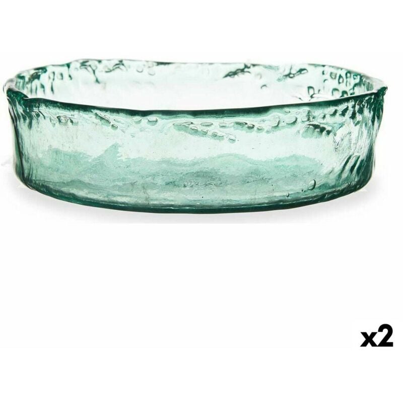 foto del prodotto centrotavola gift decor trasparente cristallo vetro riciclato 30 x 8 x 30 cm (2 unità)