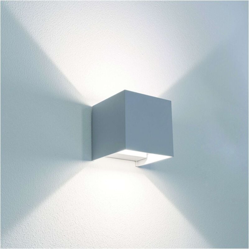 foto del prodotto century applique bidirezionale quadrato a led up down 10 w 800 lm 3.000k 4.000k 6500k col. grigio