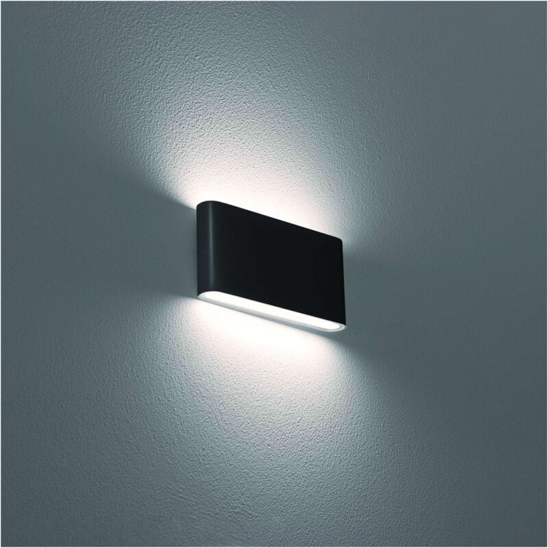 foto del prodotto century applique bidirezionale rettangolare led forma 12 w 820 lm 3.000k 4.000k 6500k col. nero