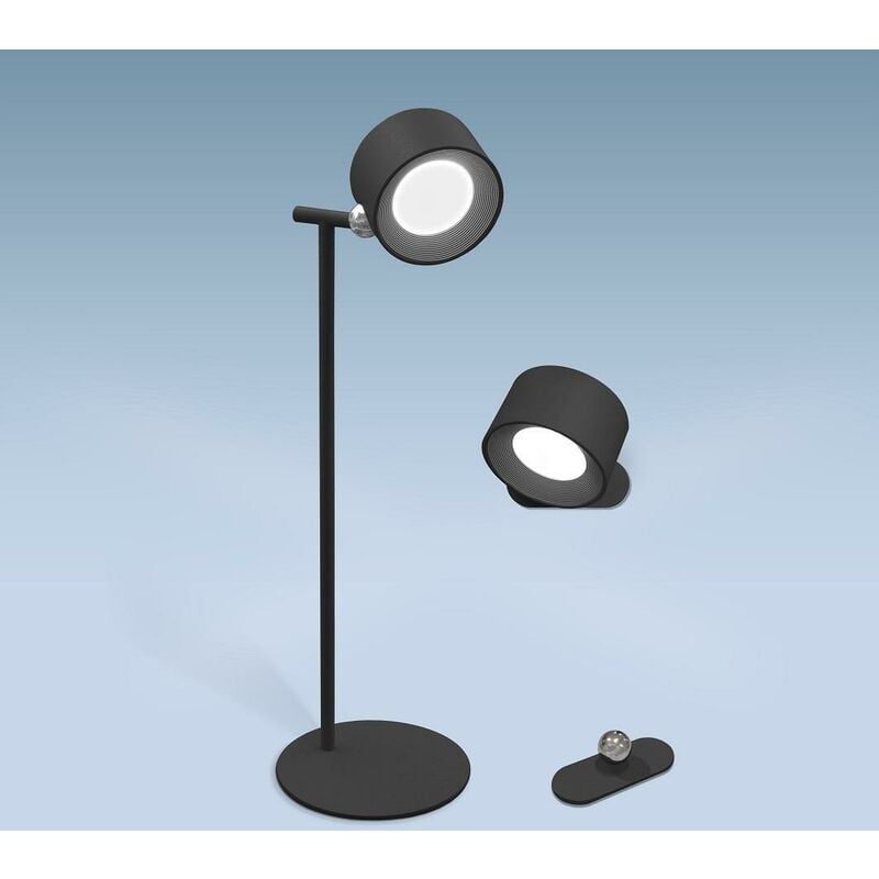 foto del prodotto century lampada d arredo pixel ricaricabile nero 1.80w 4000k 180lm pxlne 013840